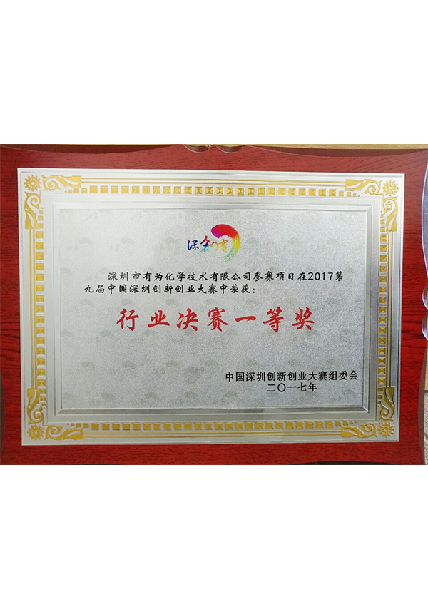 第九屆中國創新創業大賽（行業決賽一等獎）